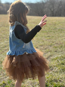 Brown tutu layered Skirt