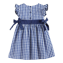 Load image into Gallery viewer, Girls Royal Blue Gingham Dress
