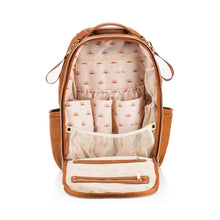 Load image into Gallery viewer, Cognac Boss Plus™ Backpack Diaper Bag
