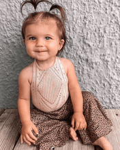 Load image into Gallery viewer, Drake Crochet Halter Romper - Vanilla Cream
