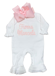 Baby Girl Ruffle Romper *embroidery*