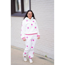 Load image into Gallery viewer, Girls Pink Happy Thoughts Pink Smile Hoodie
