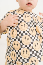 Load image into Gallery viewer, Lightning Checkered Smiley Slouchy Set
