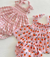 Load image into Gallery viewer, Pink Gingham / Organic Smocked Set (Baby - Kids)
