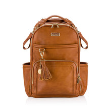 Load image into Gallery viewer, Cognac Boss Plus™ Backpack Diaper Bag
