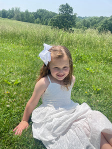 Layered Mini Dress - White Eyelet