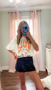 Vols Helmet Off White Thrifted Tee