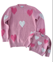 Load image into Gallery viewer, Danielle Hearts Sweater - valentines collection
