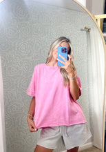Load image into Gallery viewer, Casual Days Acid Wash Tee- Candy Pink
