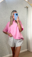 Load image into Gallery viewer, Casual Days Acid Wash Tee- Candy Pink
