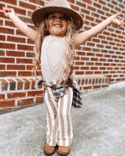 Load image into Gallery viewer, Blakely Boho Bell Bottoms - Tan Stripes
