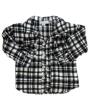 Load image into Gallery viewer, Kinsley Shirt Jacket - Black &amp; White Plaid Twill
