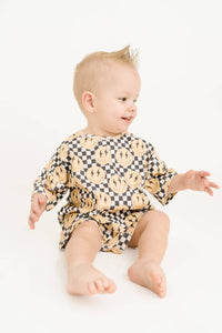 Lightning Checkered Smiley Slouchy Set