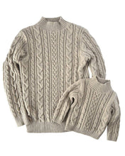 Load image into Gallery viewer, Dani Mockneck Cable Knit Sweater - Maple Sugar
