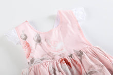 Load image into Gallery viewer, Girls Vintage pink rose angel sleeve bubble romper

