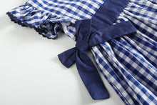 Load image into Gallery viewer, Girls Royal Blue Gingham Dress
