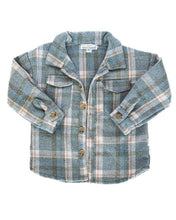Load image into Gallery viewer, Kinsley Shirt Jacket - Blue Plaid Twill
