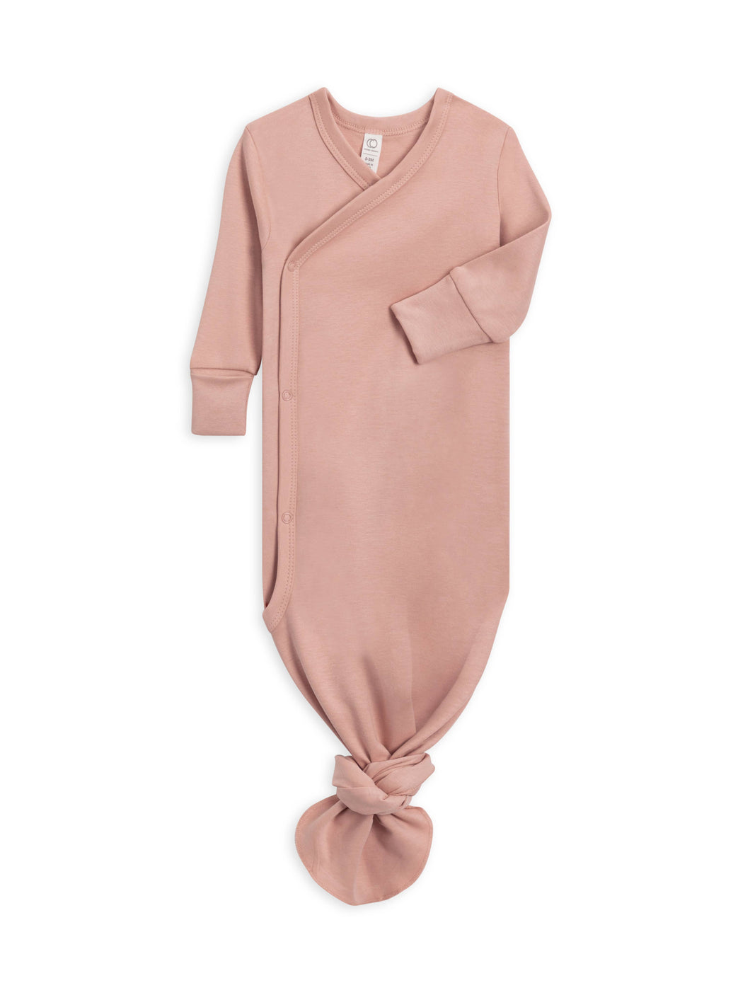 Organic Newborn Indy Kimono Gown - Blush: 0-3M