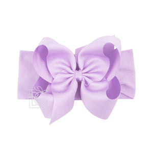 Wide Pantyhose Headband with classic Grosgrain Bow infant