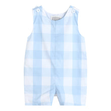 Load image into Gallery viewer, Little Boy large check blue gingham shortall
