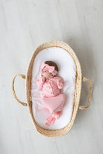 Load image into Gallery viewer, Knotted Baby Gown, Hat &amp; Headband Set (Newborn - 3 mo) -Pink
