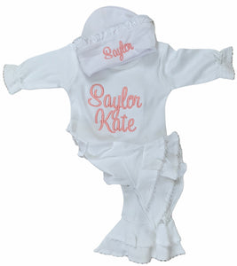 Baby Girl Ruffle Romper *embroidery*