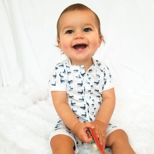 Feather Baby Whale Short Sleeve Jumper